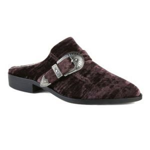 Band Of Gypsies Wine Greta Buckle Mules Size 7